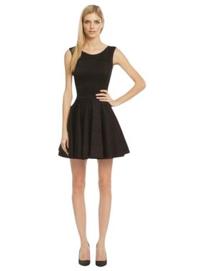 Versace Collection Spin The Record Dress Black Scuba Sleeveless 44 US 8